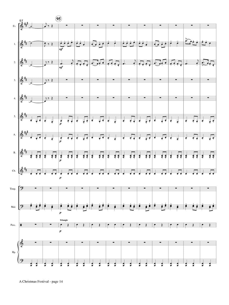 Anderson (arr. Johnston) - A Christmas Festival for Clarinet Choir