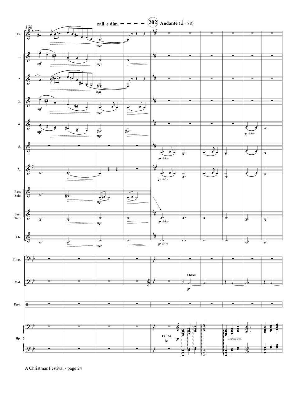Anderson (arr. Johnston) - A Christmas Festival for Clarinet Choir