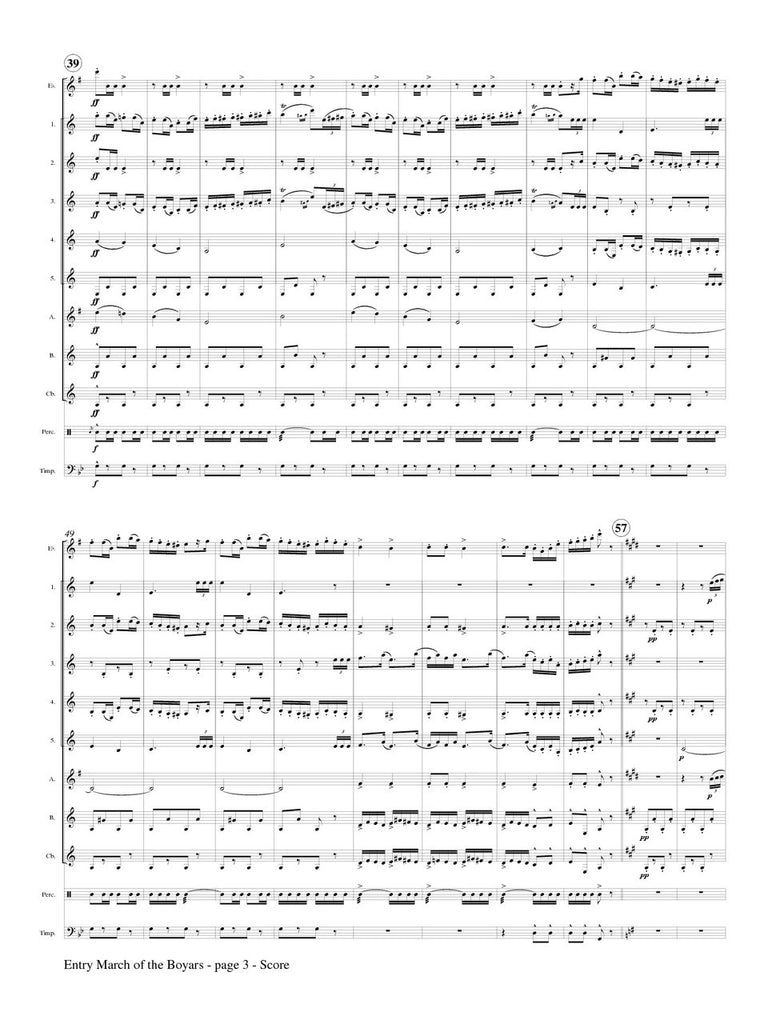 Halvorsen (arr. Johnston) - Entry March of the Boyars for Clarinet Choir