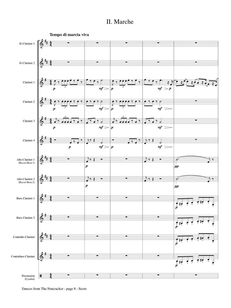 Tchaikovsky (arr. Lucas) -  Dances from The Nutcracker for Clarinet Choir