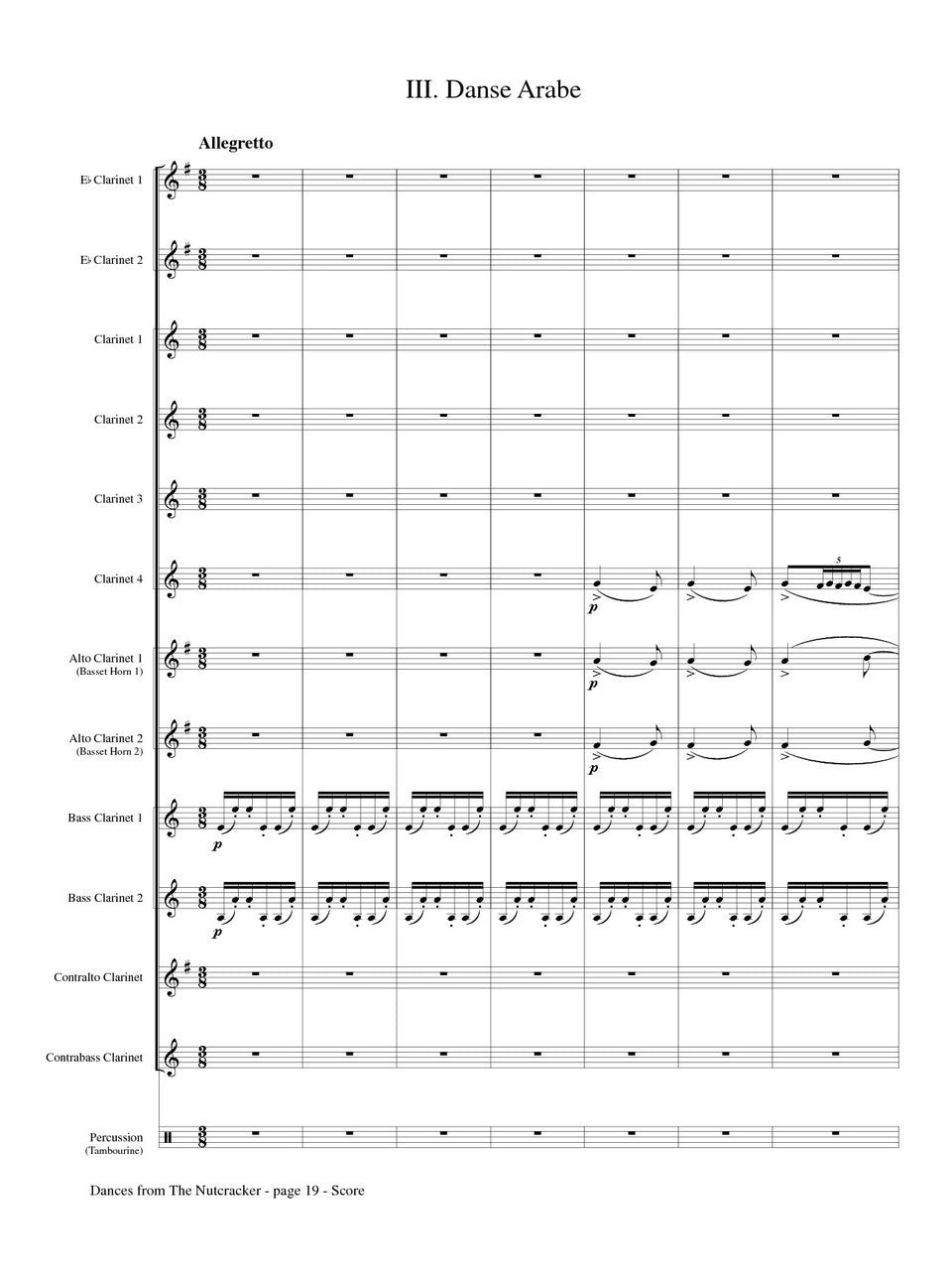 Tchaikovsky (arr. Lucas) -  Dances from The Nutcracker for Clarinet Choir