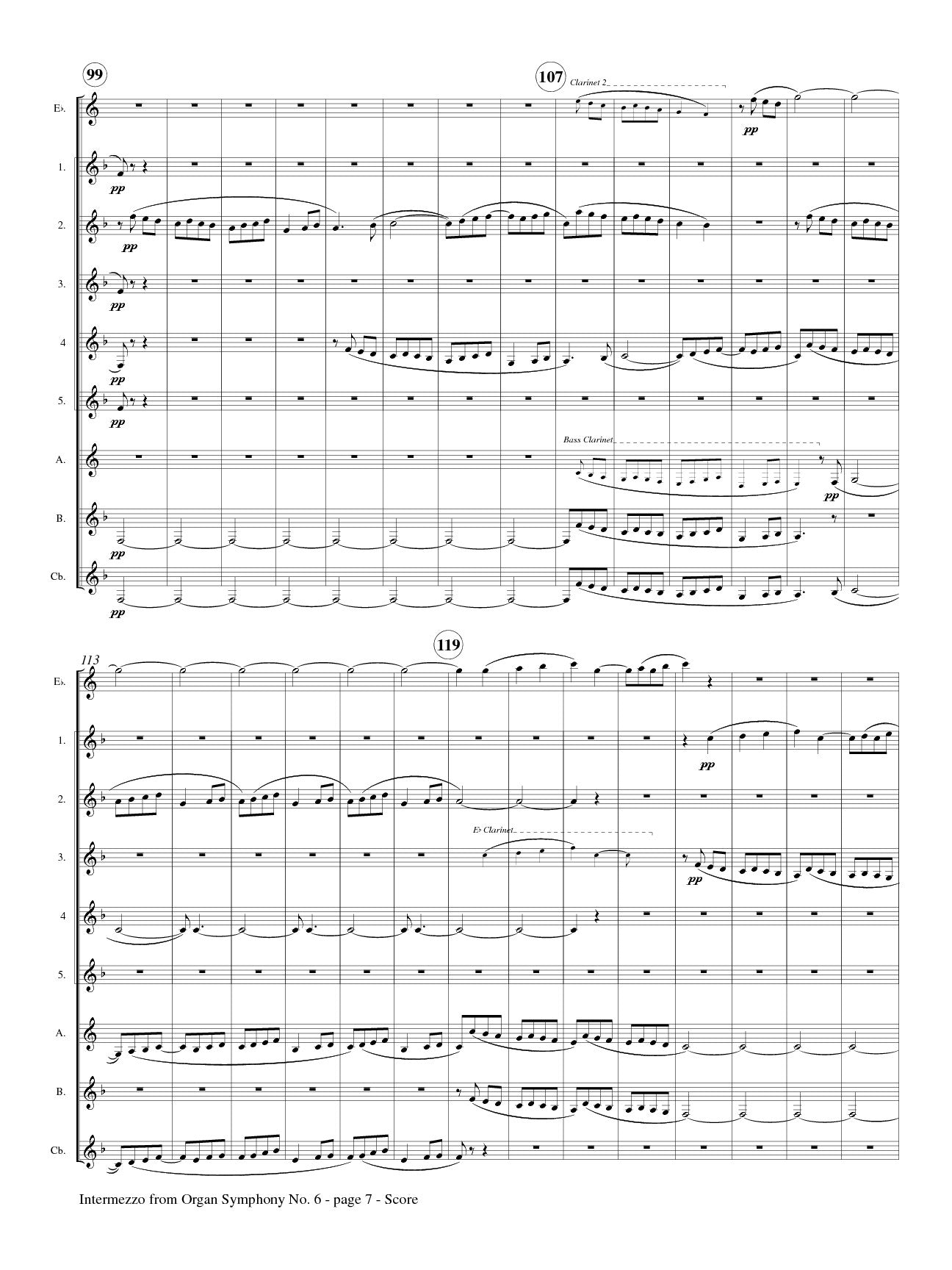 Widor (arr. Johnston) - Intermezzo from Organ Symphony No. 6 for Clarinet Choir