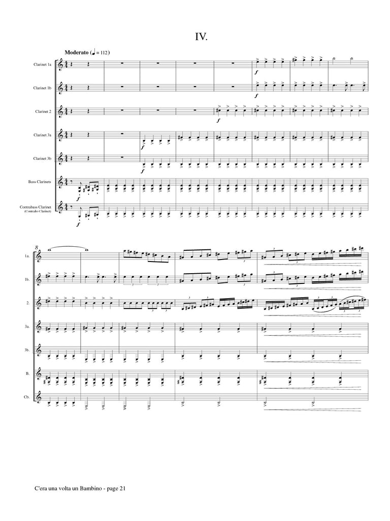Biscontin - C'era una volta un Bambino for Clarinet Choir