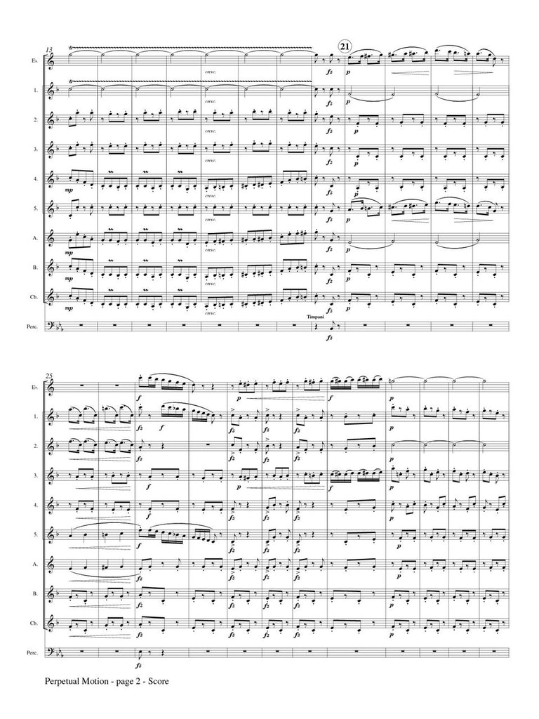 Strauss Jr. (arr. Matt Johnston) - Perpetual Motion for Clarinet Choir