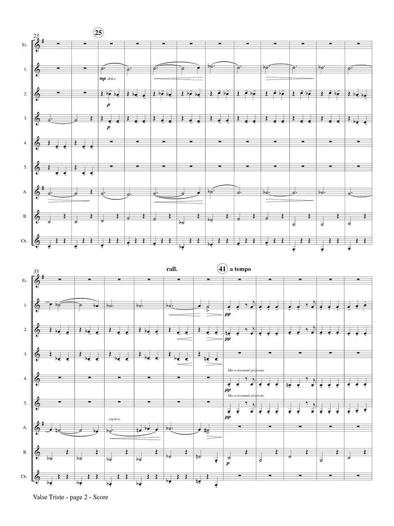 Sibelius (arr. Johnston) - Valse Triste for Clarinet Choir
