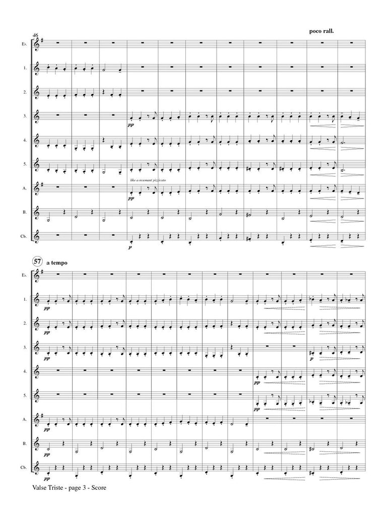 Sibelius (arr. Johnston) - Valse Triste for Clarinet Choir