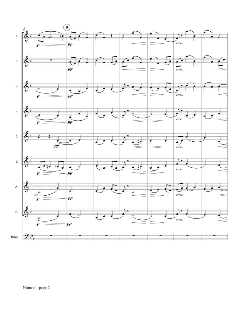 Elgar (arr. Johnston) - Nimrod from Enigma Variations, Op. 36 for Clarinet Choir
