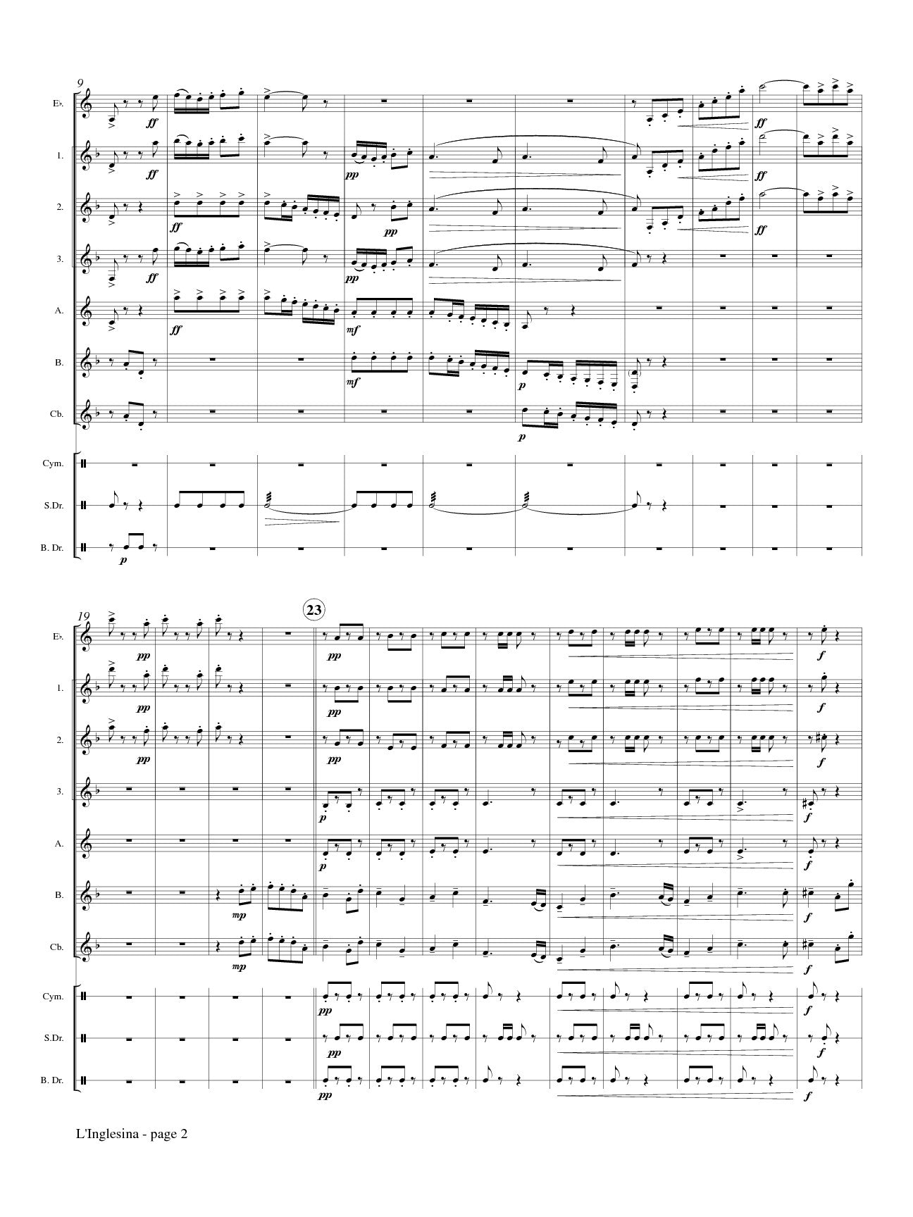 delle Cese (arr. Czekaj) - L'Inglesina Symphonic March for Clarinet Choir