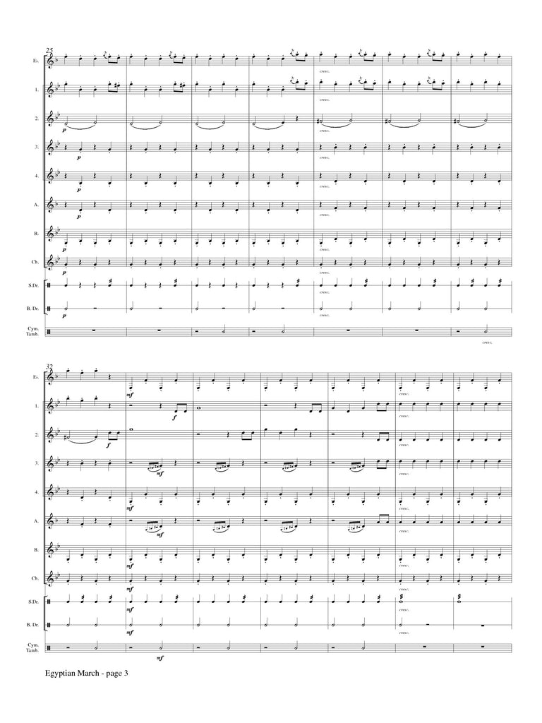 Strauss, Jr. (arr. Johnston) - Egyptian March for Clarinet Choir
