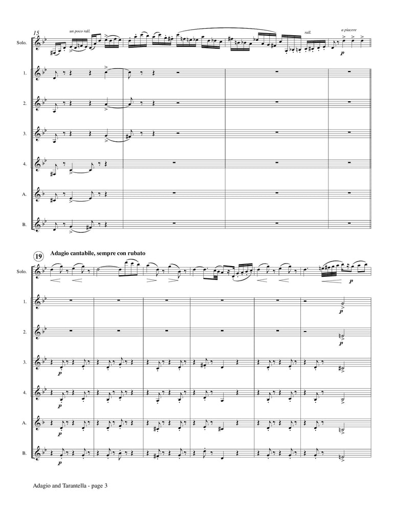 Cavallini (arr. Matt Johnston) - Adagio and Tarantella for Solo Clarinet and Clarinet Choir