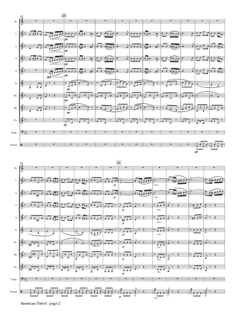 Meacham (arr. Rosati) - American Patrol for Clarinet Choir