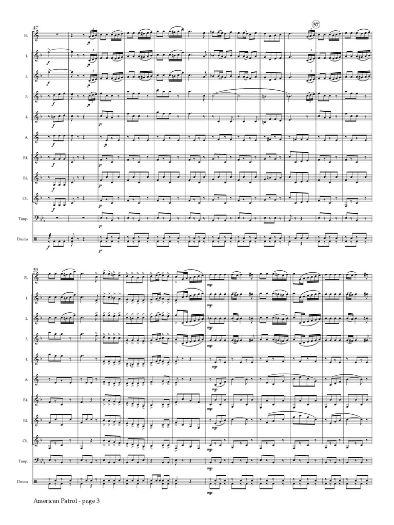Meacham (arr. Rosati) - American Patrol for Clarinet Choir