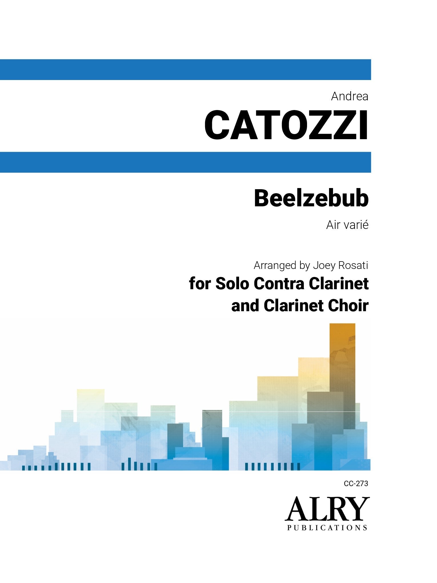 Catozzi (arr. Joey Rosati) - Beelzebub for Solo Contra Clarinet and Clarinet Choir