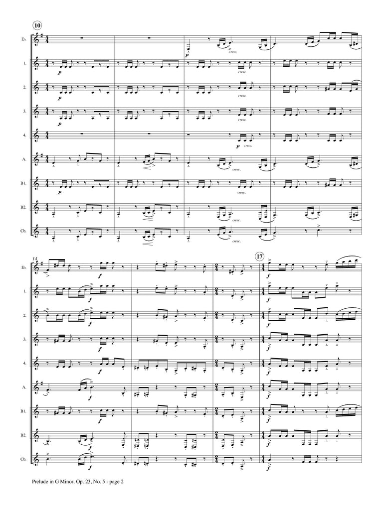 Rachmaninoff (arr. Bryan Guarnuccio) - Prelude in G Minor, Op. 23, No. 5 for Clarinet Choir