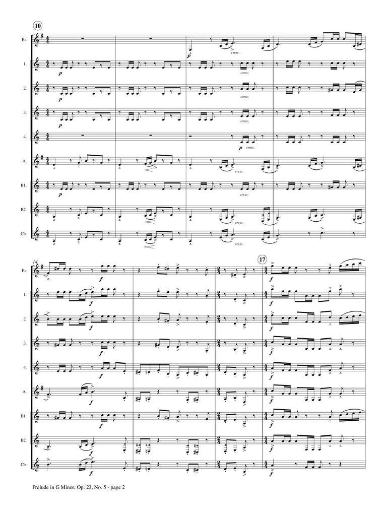 Rachmaninoff (arr. Guarnuccio) - Prelude in G Minor, Op. 23, No. 5 for Clarinet Choir