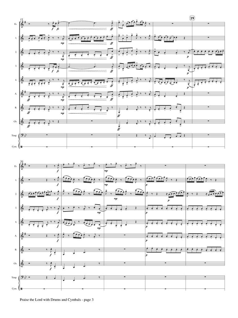 Karg-Elert (arr. Matt Johnston) - Praise the Lord with Drums and Cymbals for Clarinet Choir