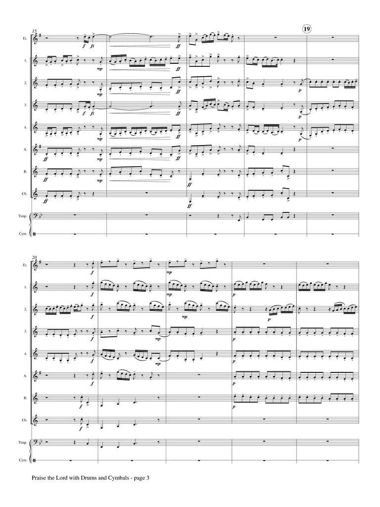 Karg-Elert (arr. Johnston) - Praise the Lord with Drums and Cymbals for Clarinet Choir