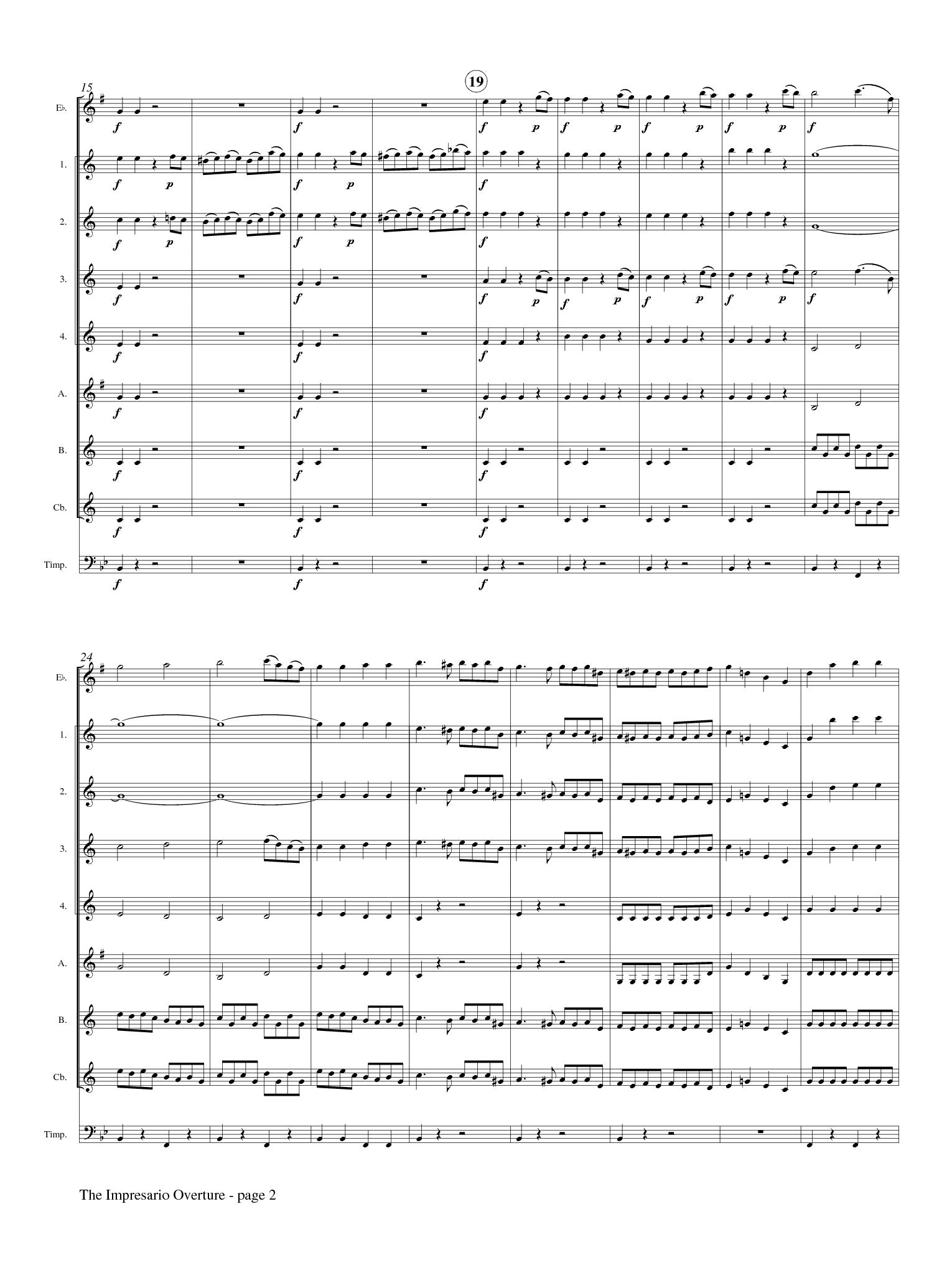 Mozart (arr. Johnston) - The Impresario Overture for Clarinet Choir