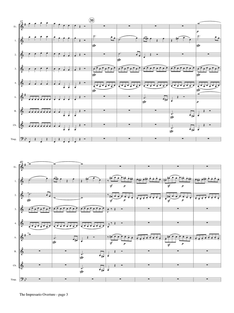 Mozart (arr. Johnston) - The Impresario Overture for Clarinet Choir