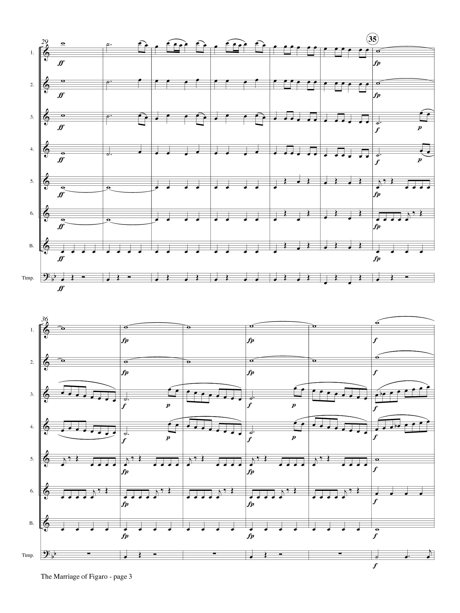 Mozart (arr. Johnston) - The Marriage of Figaro Overture for Clarinet Choir