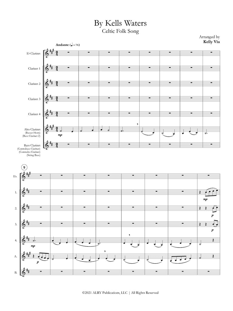 Via - By Kells Waters for Clarinet Choir
