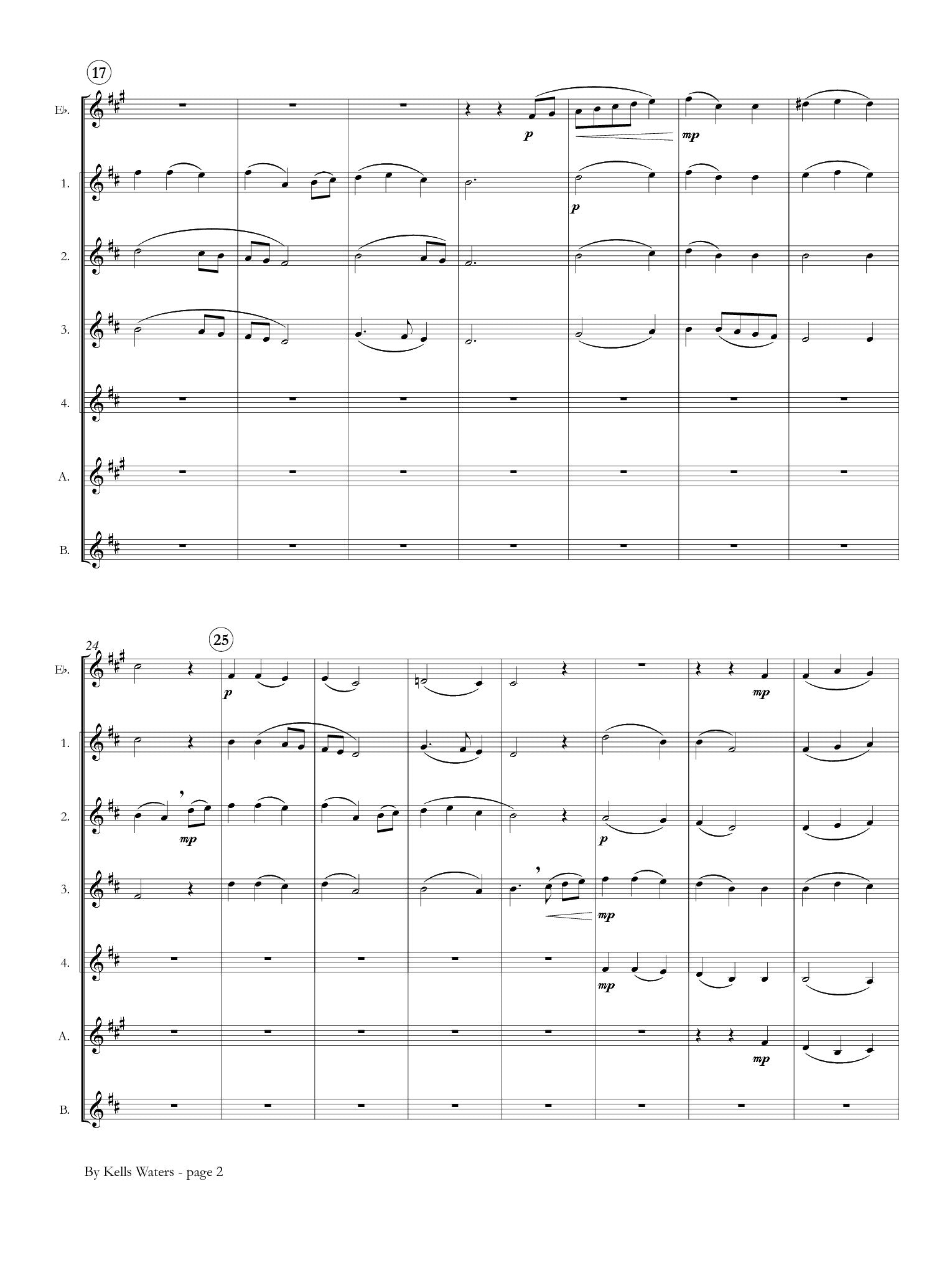 Via - By Kells Waters for Clarinet Choir