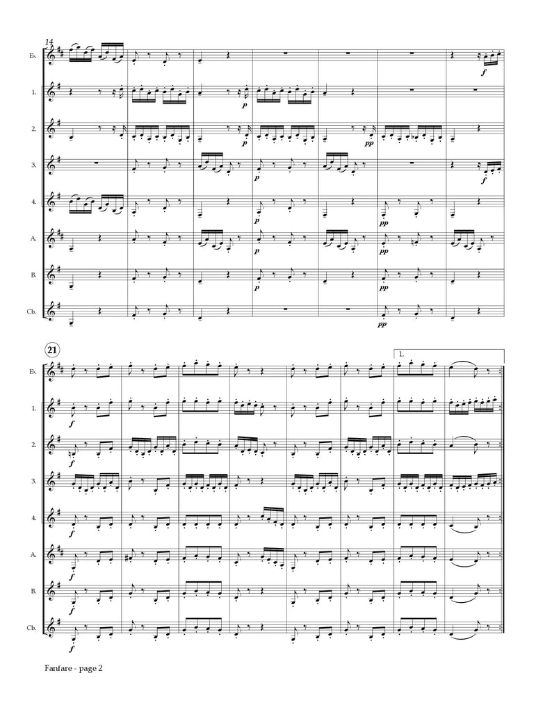 Lemmens (arr. Johnston) - Fanfare for Clarinet Choir