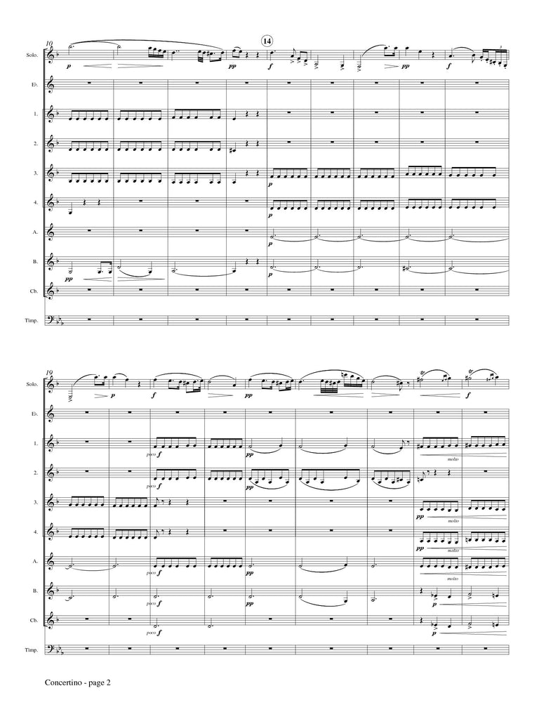 Weber (arr. Matt Johnston) - Concertino, Op. 26 for Solo Clarinet and Clarinet Choir