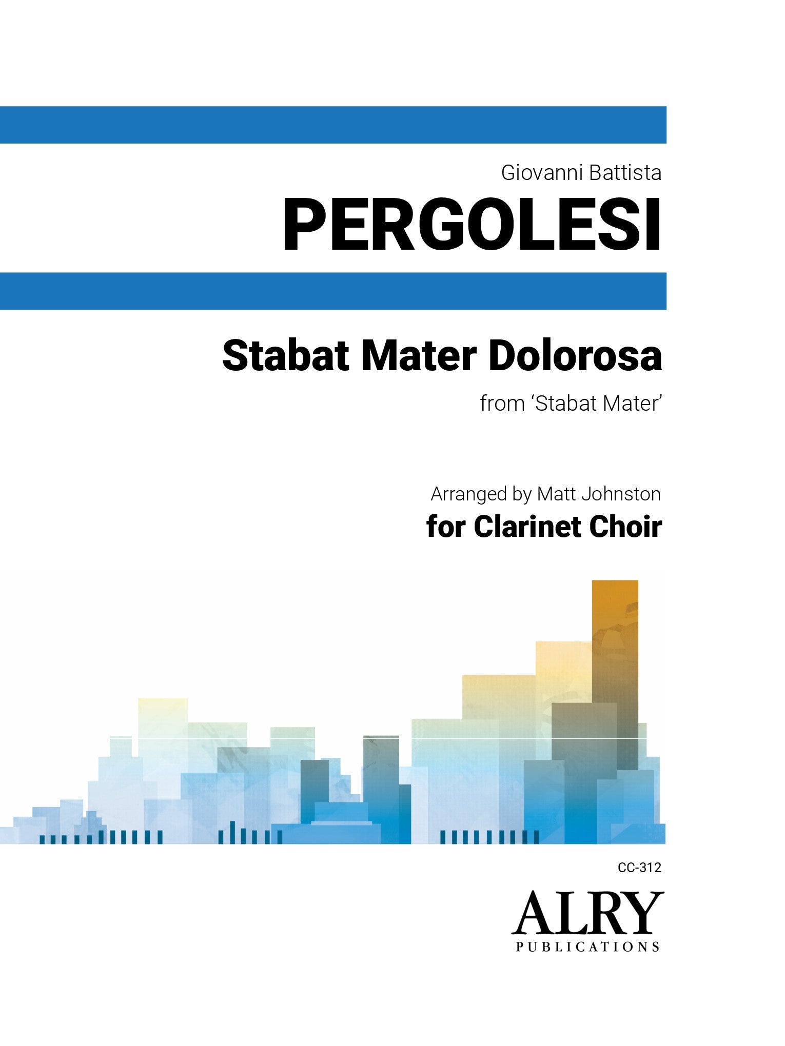 Pergolesi (arr. Johnston) - Stabat Mater Dolorosa for Clarinet Choir