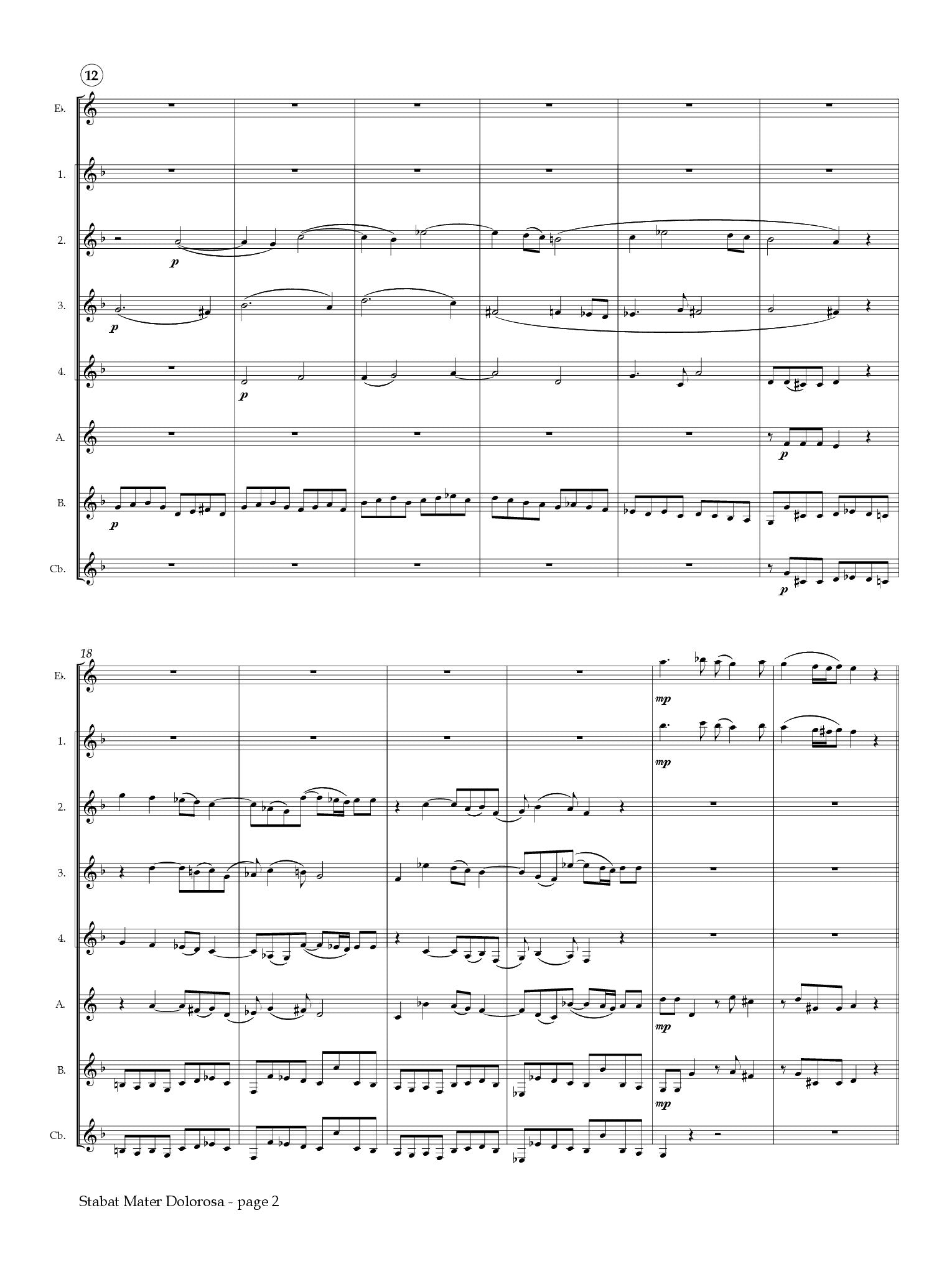 Pergolesi (arr. Matt Johnston) - Stabat Mater Dolorosa for Clarinet Choir