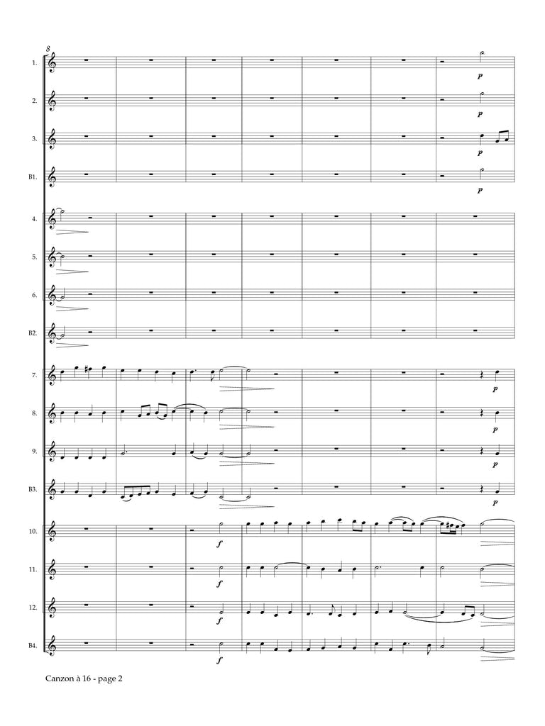 Massaino (arr. Johnston) - Canzon à 16 for Clarinet Choir