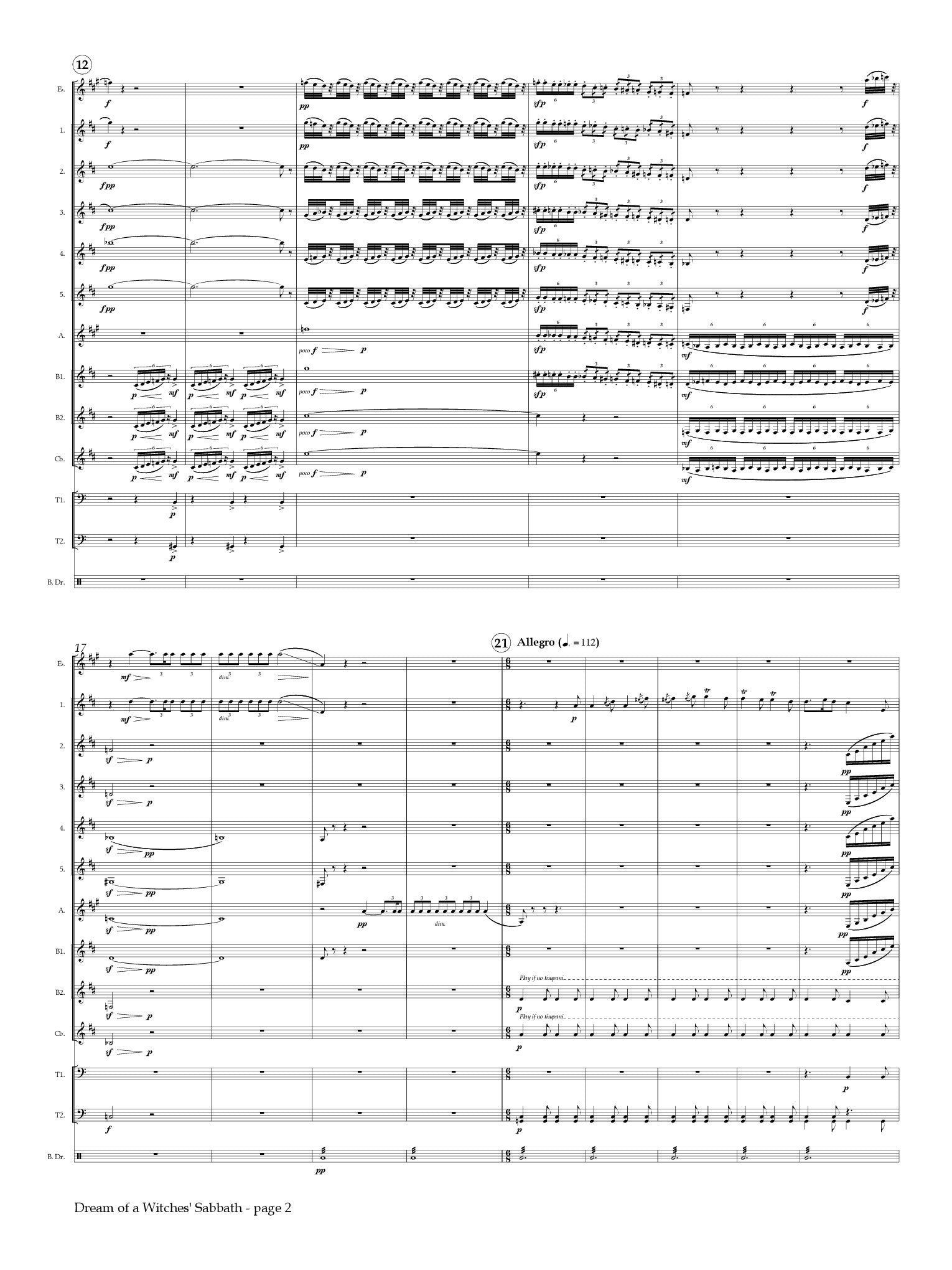Berlioz (arr. Johnston) - Dream of a Witches' Sabbath for Clarinet Choir
