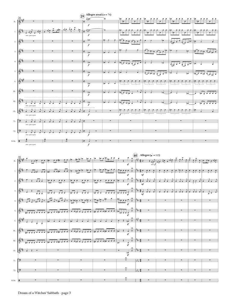 Berlioz (arr. Matt Johnston) - Dream of a Witches' Sabbath for Clarinet Choir