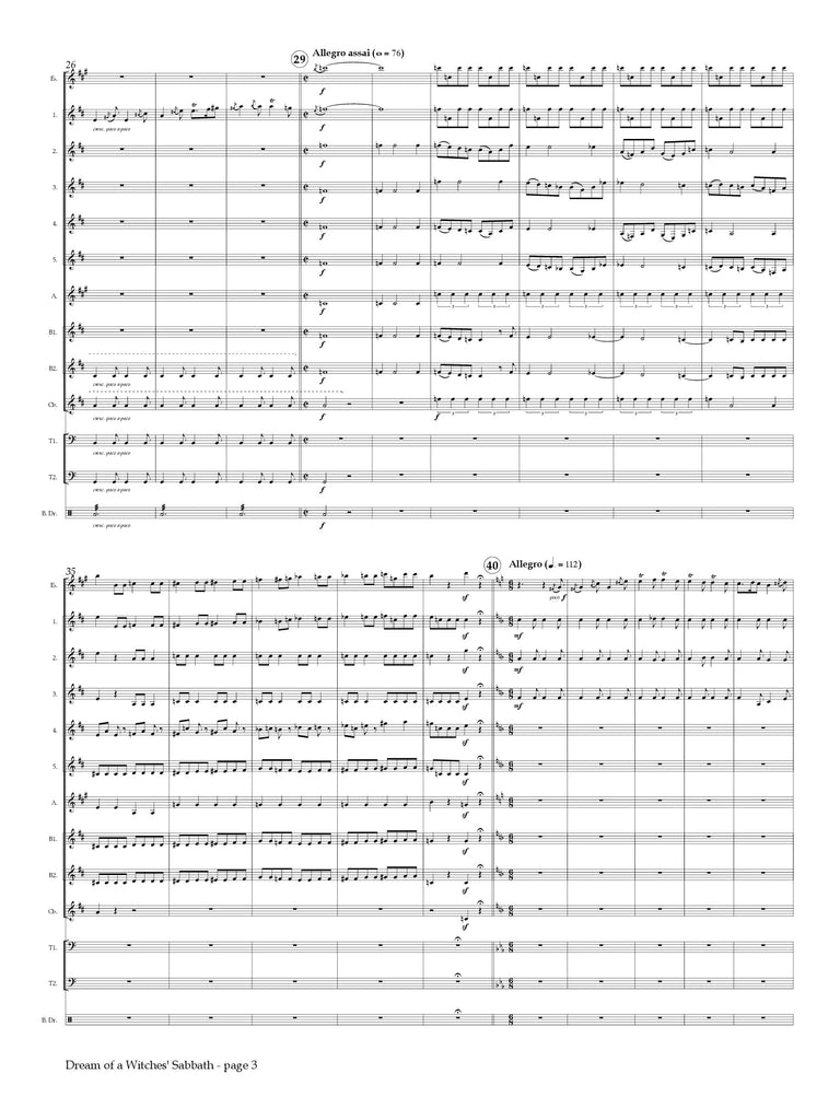 Berlioz (arr. Johnston) - Dream of a Witches' Sabbath for Clarinet Choir