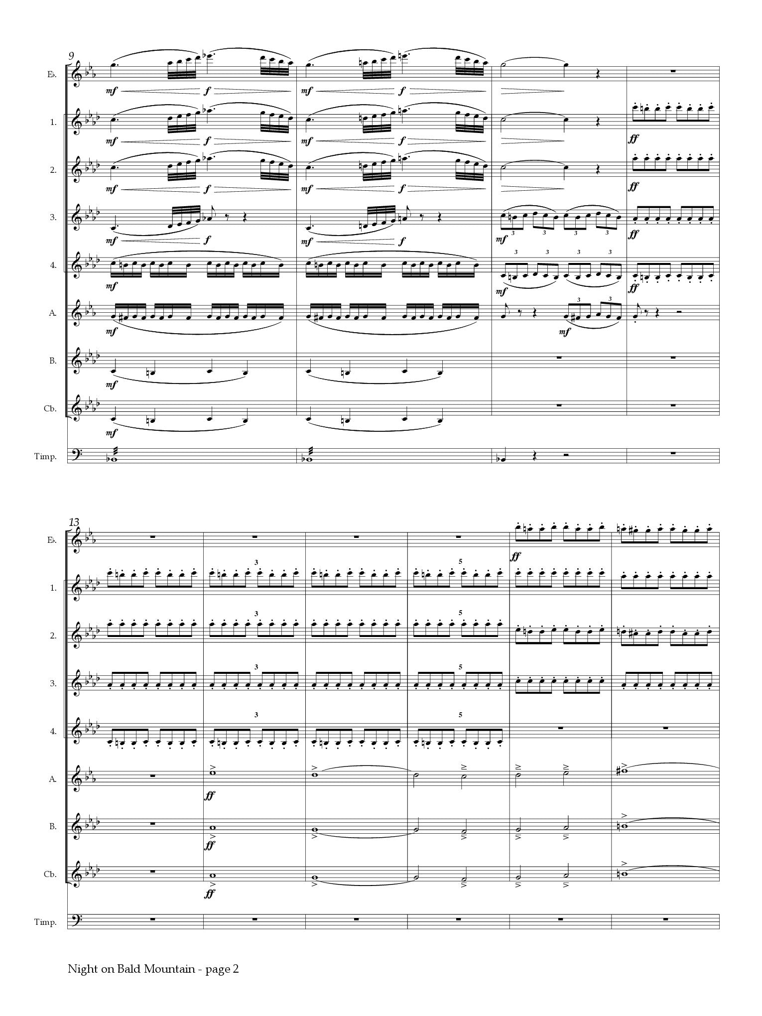 Mussorgsky (arr. Lindhout) - Night on Bald Mountain for Clarinet Choir