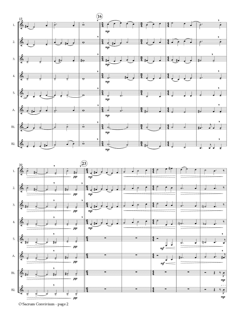 Watt - O Sacrum Convivium for Clarinet Choir
