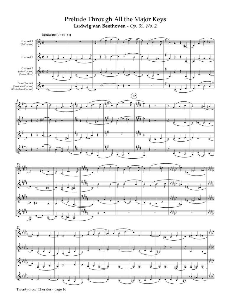 Bach (arr. Johnston) - Twenty-Four Chorales for Clarinet Choir