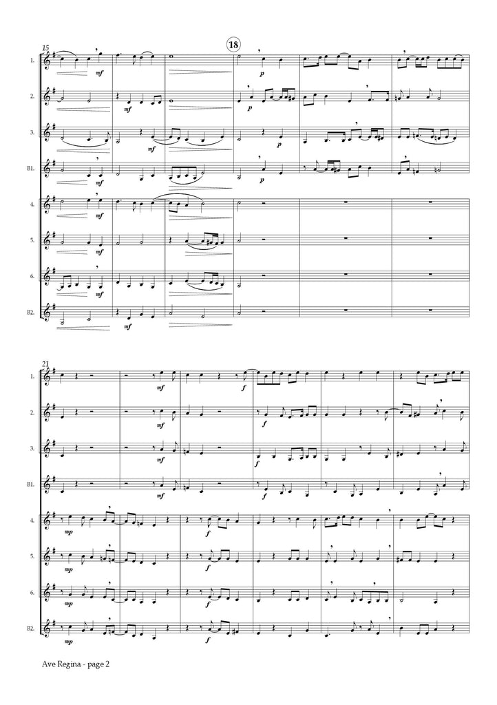 Gutierrez de Padilla (arr. Johnston) - Ave Regina for Clarinet Choir