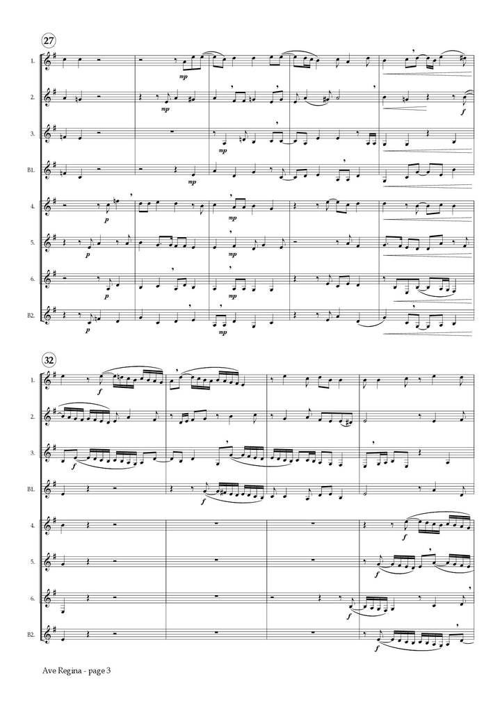 Gutierrez de Padilla (arr. Johnston) - Ave Regina for Clarinet Choir