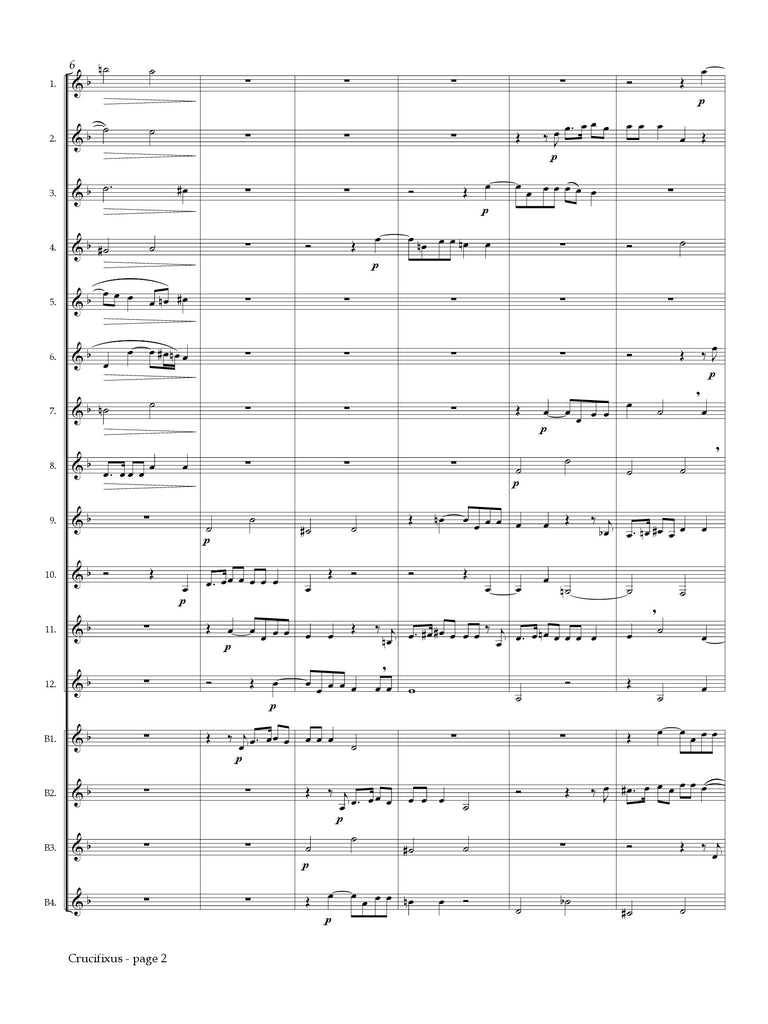 Caldara (arr. Johnston) - Crucifixus for Clarinet Choir