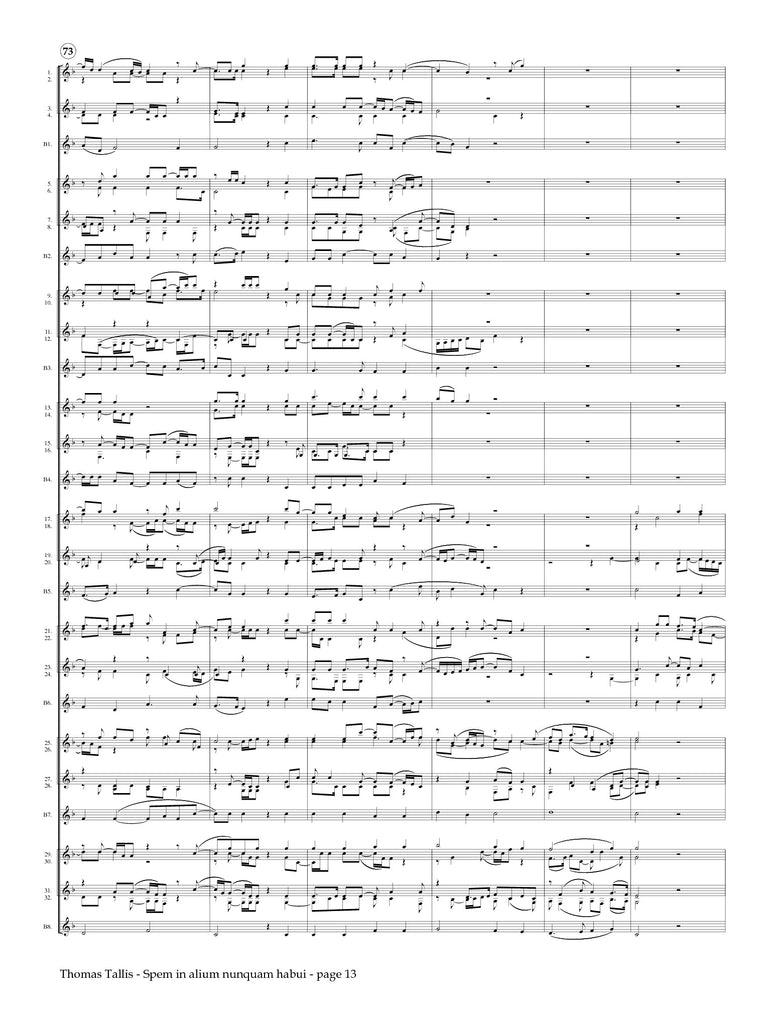Tallis (arr. Johnston) - Spem in alium nunquam habui for Clarinet Choir
