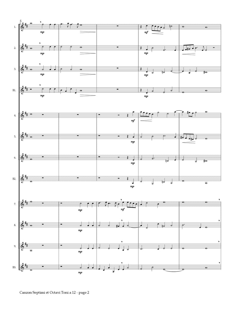 Gabrieli (arr. Seigel) - Canzon Septimi et Octavi Toni a 12 from 'Sacrae Symphoniae', Book 1