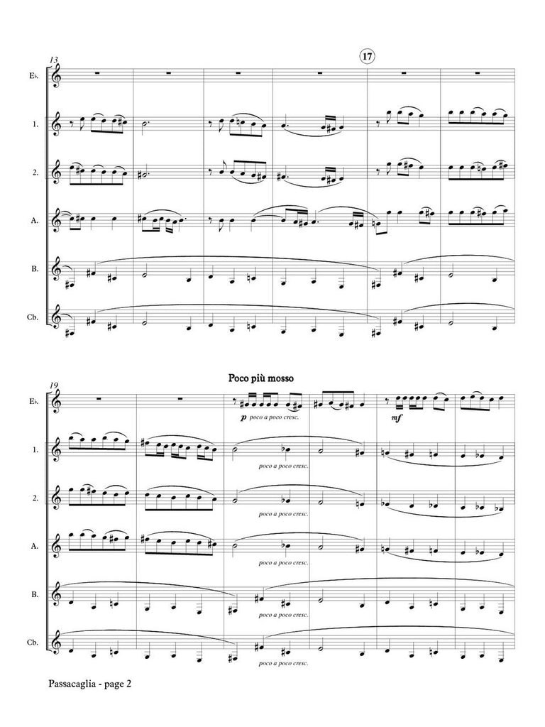 Farkas - Passacaglia for Clarinet Choir