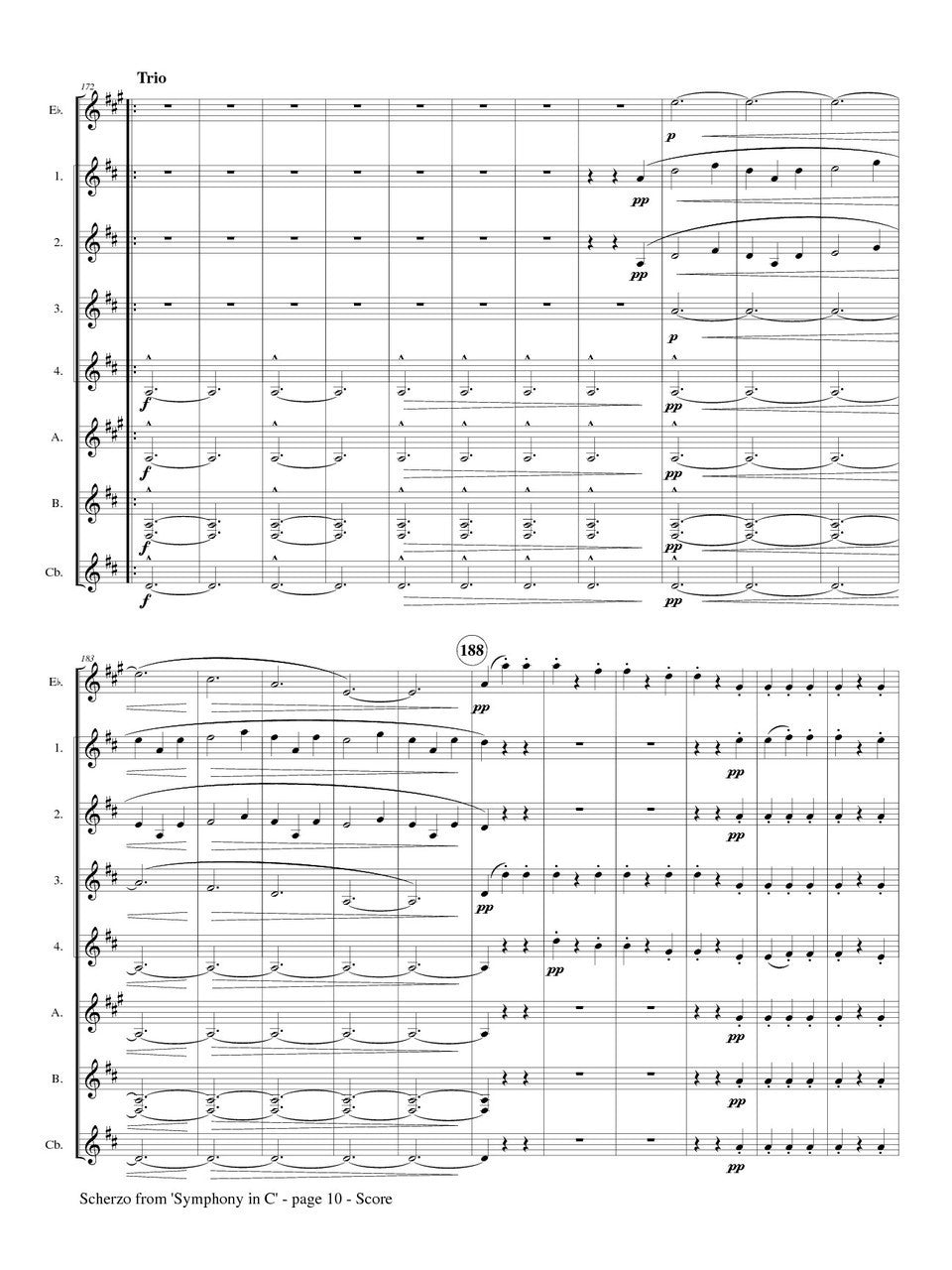 Bizet (arr. Matt Johnston) - Scherzo' from Symphony in C for Clarinet Choir