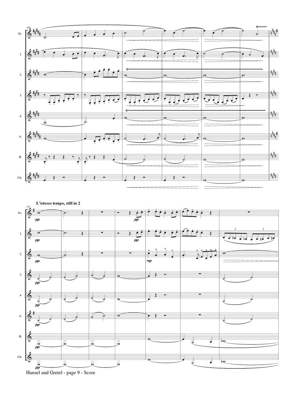 Humperdinck (arr. Matt Johnston) - Overture to 'Hansel and Gretel' for Clarinet Choir