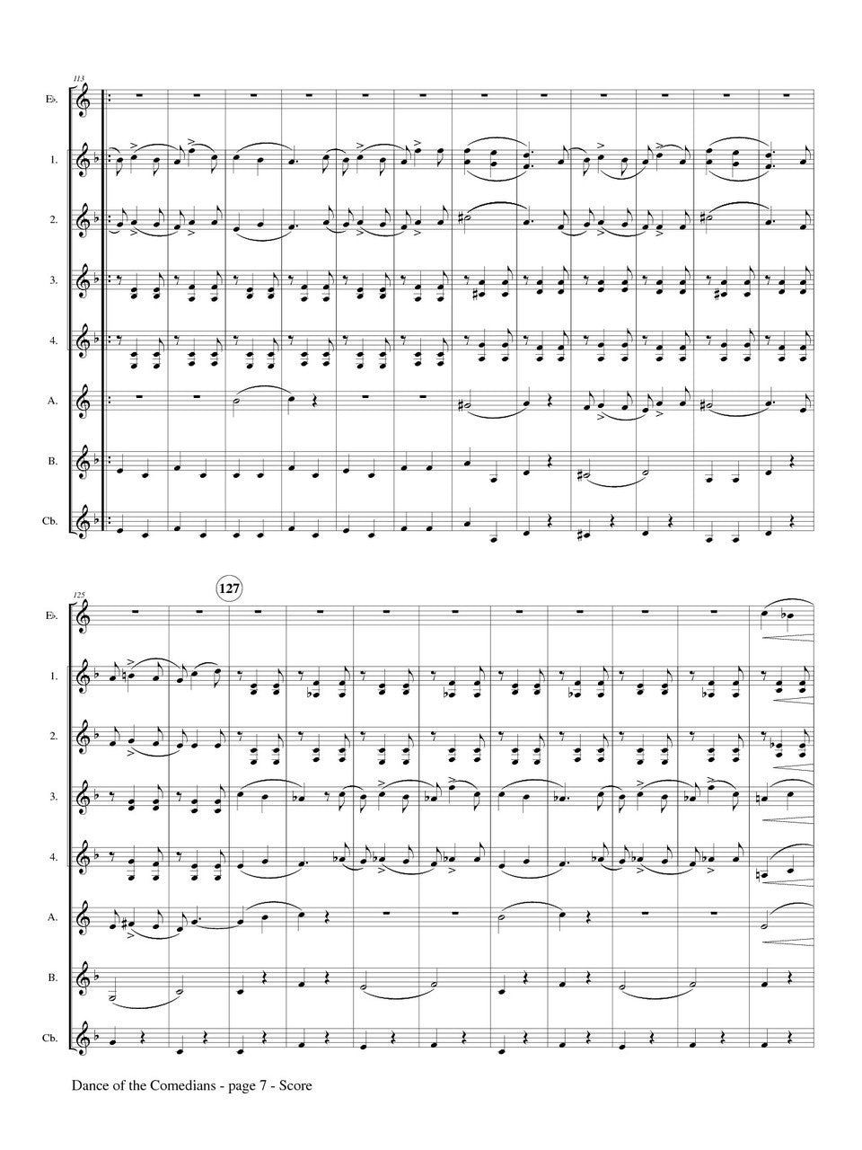 Smetana (arr. Johnston/Bartolo) - Dance of the Comedians for Clarinet Choir