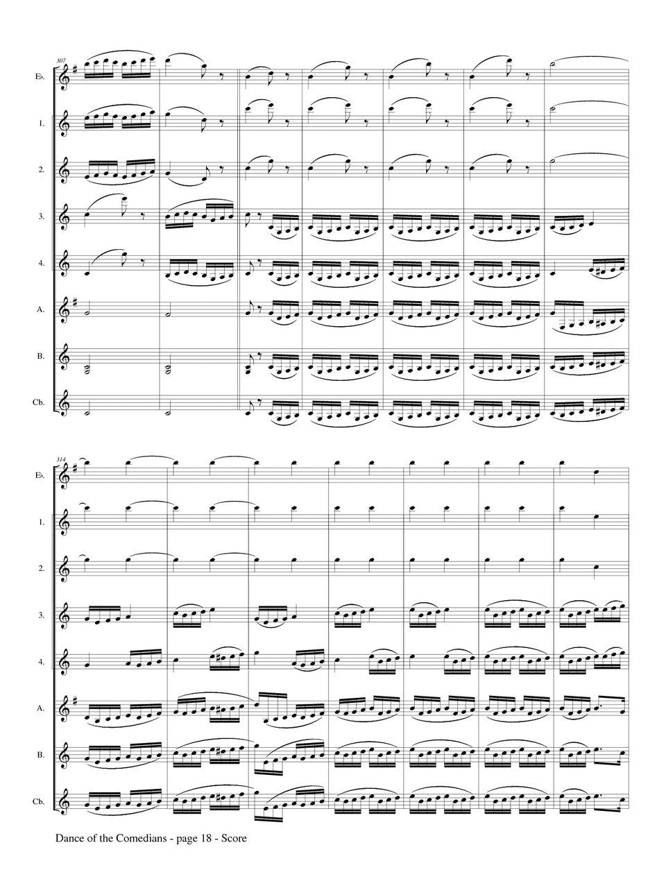 Smetana (arr. Johnston/Bartolo) - Dance of the Comedians for Clarinet Choir