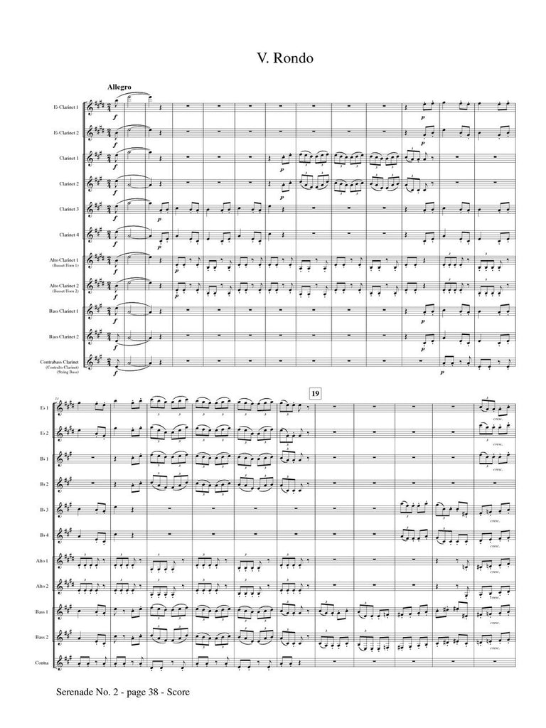 Brahms (arr. Gibson) - Serenade No. 2 for Clarinet Choir