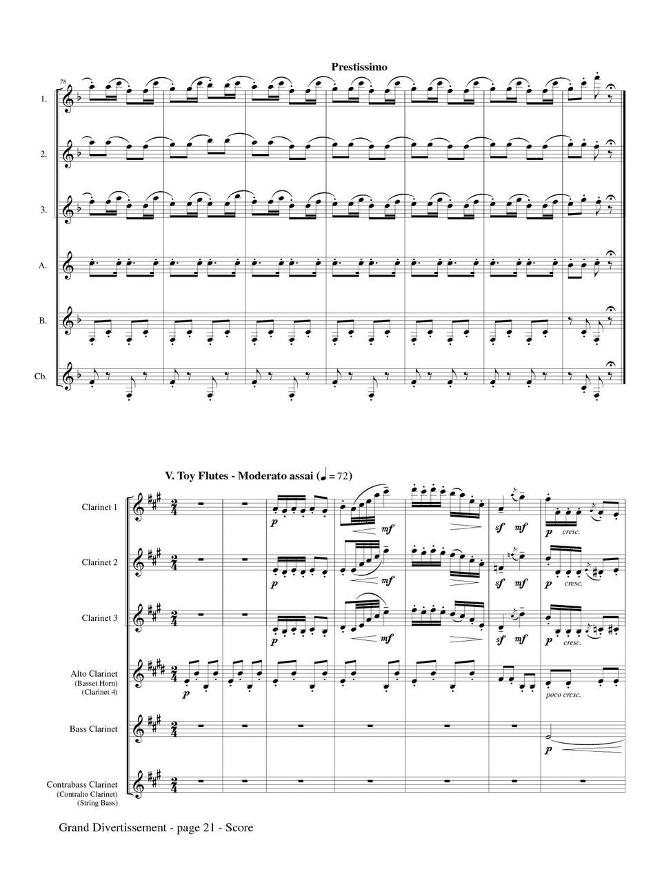 Tchaikovsky (arr. Gibson) - Grand Divertissement from The Nutcracker for Clarinet Choir
