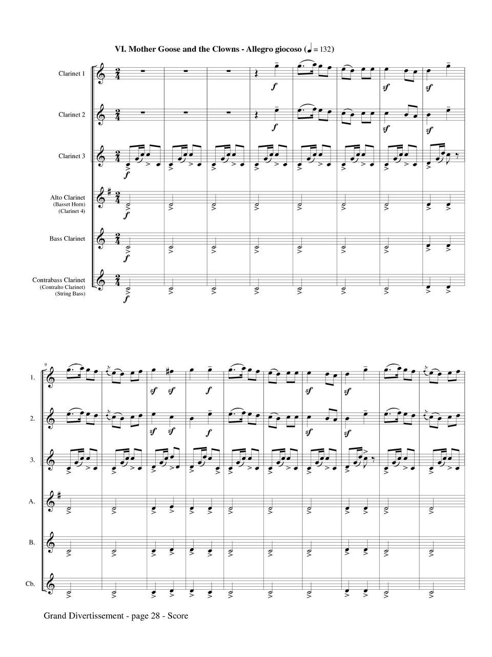 Tchaikovsky (arr. Gibson) - Grand Divertissement from The Nutcracker for Clarinet Choir